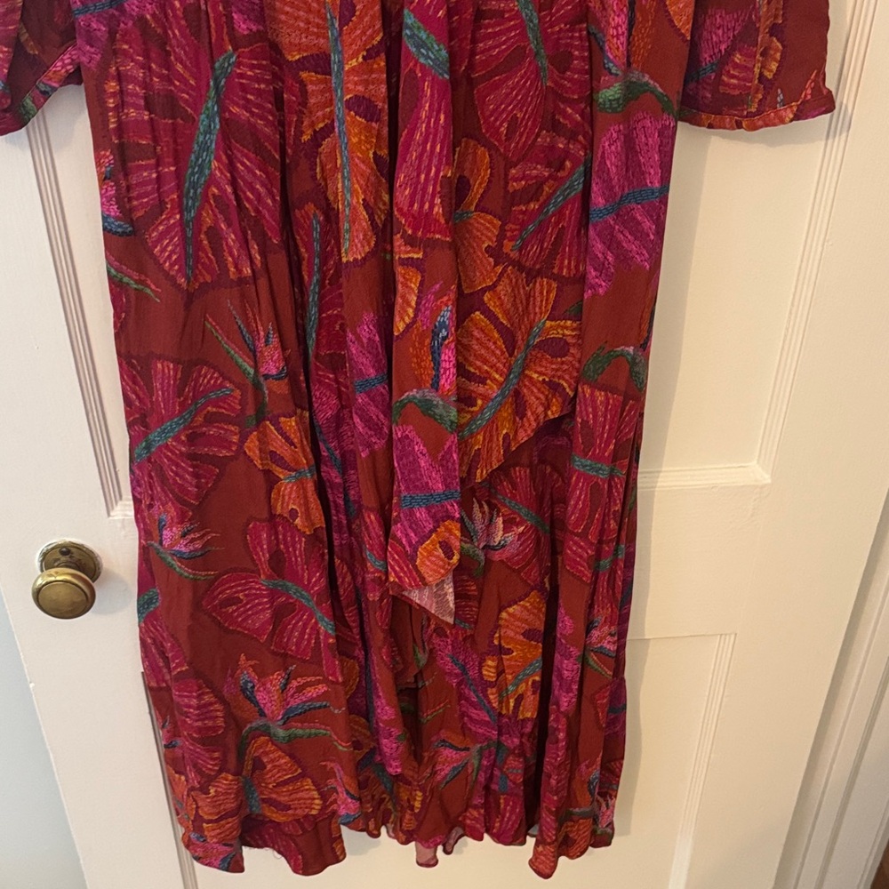 Floral Red Maxi Dress - Picture 5 of 7